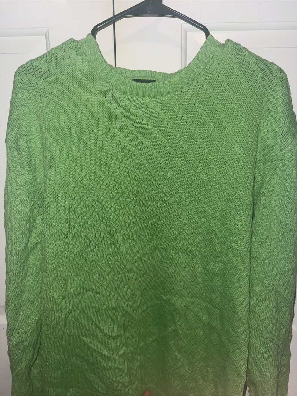 Jos. A. Bank Green Cable Knit Sweater
